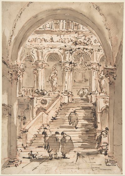 The Staircase of the Giants, Ducal Palace, Venice by Francesco Guardi
