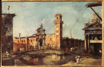 View of the arsenal in Venice by Francesco Guardi