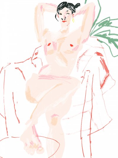 Girl Resting In A Chair by Francesco Gulina
