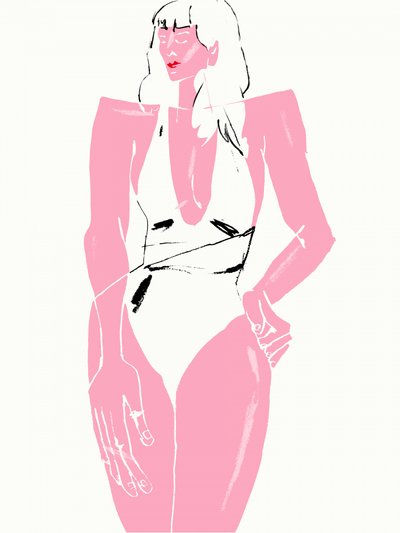 Pink Fashion Illustration by Francesco Gulina