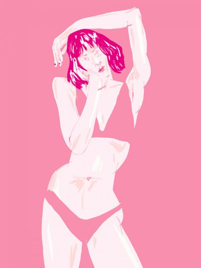Pink Woman Posing by Francesco Gulina
