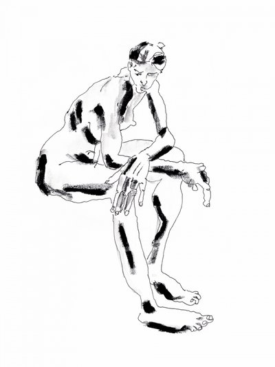 Seated Contemplative Figure by Francesco Gulina