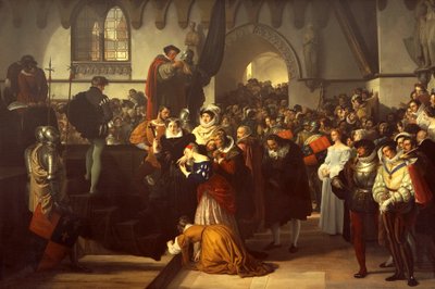 Mary Queen of Scots being led to the scaffold by Francesco Hayez