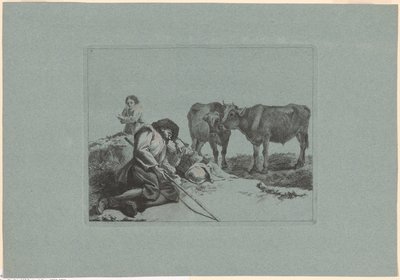 Plate 7, from The Set of 12 Pastoral Scenes by Francesco Londonio