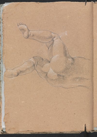 Verona Sketchbook: Putto Lower Half of Body (Page 24) by Francesco Lorenzi