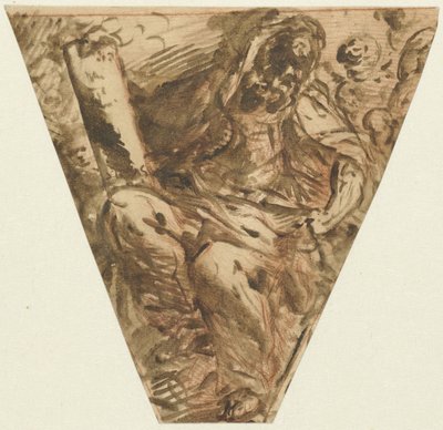 Spandrel with a Seated Apostle by Francesco Maffei (attributed to)