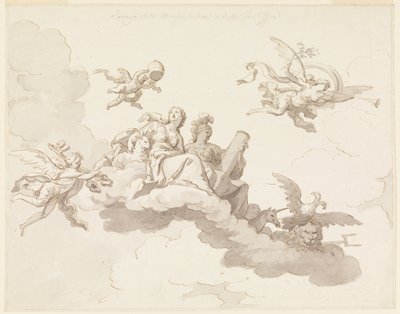 Design for a Painted Ceiling: Triumph of Meekness and Strength by Francesco Manno