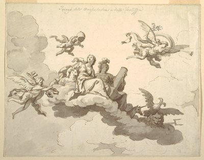 Design for a Painted Ceiling: Triumph of Meekness and Strength, ca. 1780 by Francesco Manno