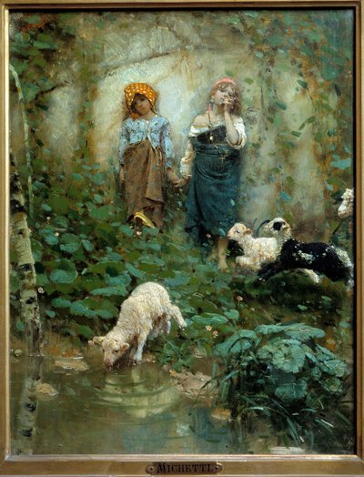 Two Small Shepherds by Francesco Paolo Michelli