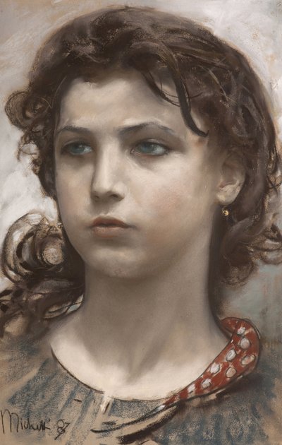 Portrait of Young Peasant by Francesco Paolo Michetti