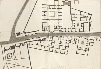 Large plan of the entrance of the town of Pompeii, and its surrounding buildings, 1804 by Francesco Piranesi