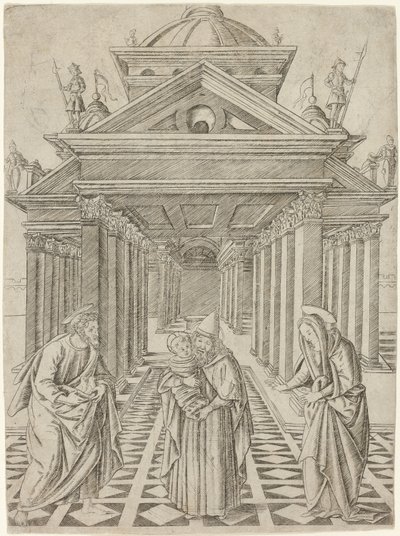 The Presentation in the Temple, plate four from the Life of the Virgin and Christ by Francesco Rosselli