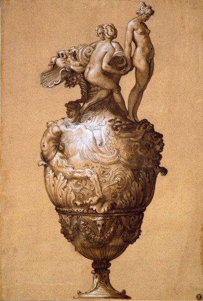 Design for a Ewer, mid 16th century by Francesco Salviati