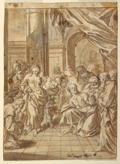 Christ and the Adulterous Woman, 1750–60 by Francesco Saverio Mergolo