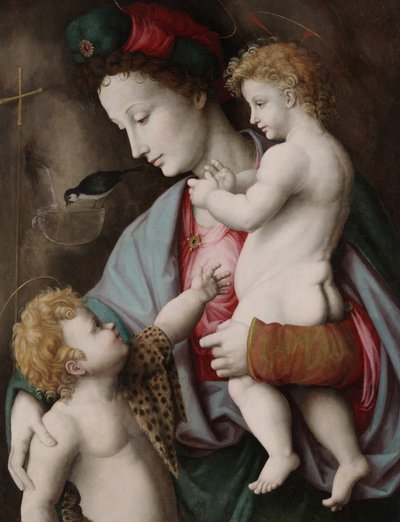 Madonna and Child with St. John by Francesco Ubertini Il Bacchiacca
