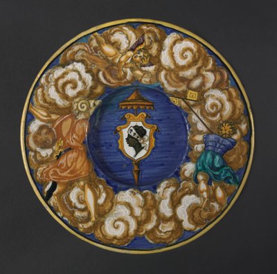 Plate with the Arms of the Pucci Family by Francesco Xanto Avelli