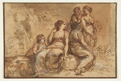 Five Young Women in a Landscape by Francesco Zuccarelli