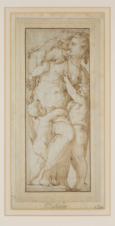 Study of a Woman and Putti by Francesco de Rossi (follower of) Salviati