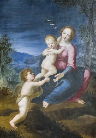 The Virgin with Jesus and John the Baptist by Francesco di Cristofano Franciabigio