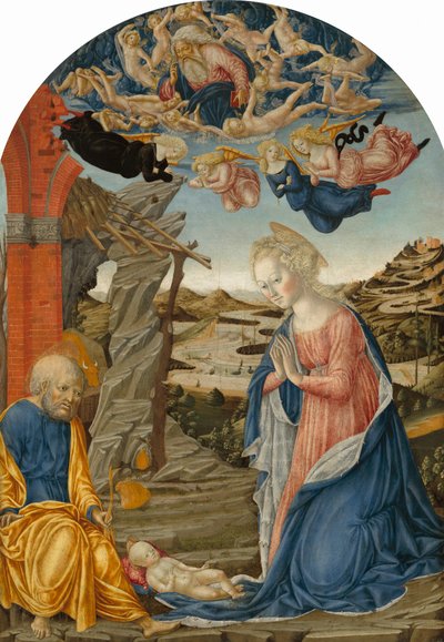 The Nativity, with God the Father Surrounded by Angels and Cherubim by Francesco di Giorgio Martini