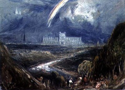 View from a Hillside of a Distant City and Cathedral, with a River in the Foreground by Francis Abel William Taylor Armstrong