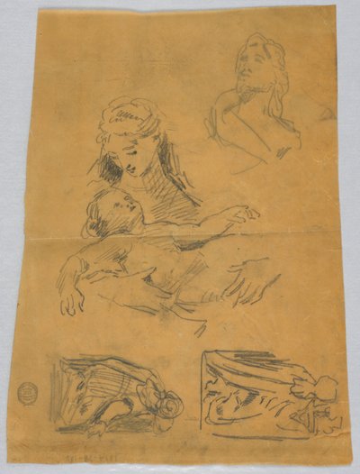 Sketches of the Virgin and the Magi by Francis Augustus Lathrop