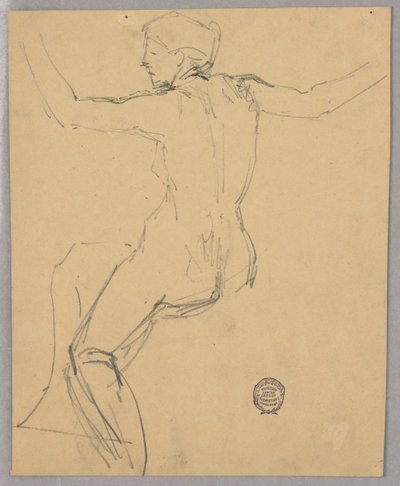 Study of a Nude Figure by Francis Augustus Lathrop