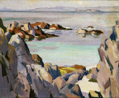 Staffa and Rhum from Iona by Francis Campbell Boileau Cadell