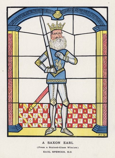 A Saxon Earl, From a Stained-Glass Window, Earl Spencer by Francis Carruthers Gould