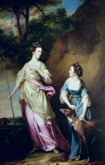 The Hon. Lady Stanhope and the Countess of Effingham as Diana and Her Companion by Francis Cotes
