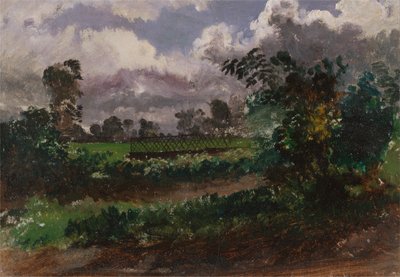 A View across the Garden from the House at Exmouth, Devonshire by Francis Danby