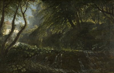 River Scene with Weir and Mill, c.1823 by Francis Danby