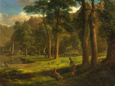 Warriors Reposing in a Mountain Glen, c.1824 by Francis Danby
