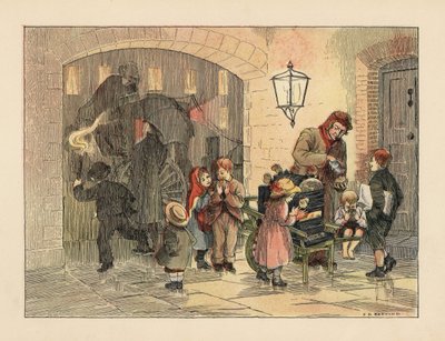 Victorian Children Eating Hot Potatoes, from The Book of Shops by Francis Donkin Bedford
