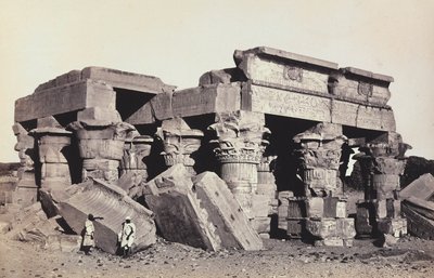 "Egypt and Palestine": ruins of the temple of Sobek and Haroeri of Kom Ombo, Upper Egypt by Francis Frith