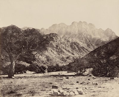 Mount Serbal, from Wadi Feiran, Egypt by Francis Frith