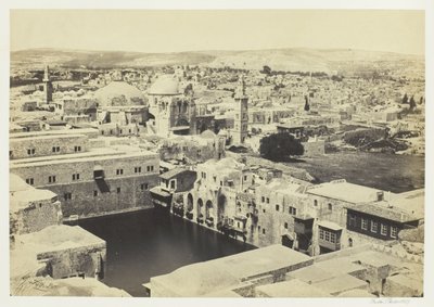 The Pool of Hezekiah, from the Tower of Hippicus, Jerusalem by Francis Frith