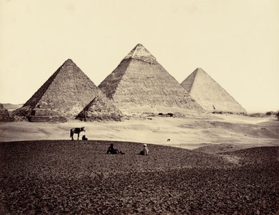 The Pyramids of El-Geezeh, from the South-West, 1858 by Francis Frith