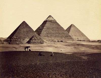 The Pyramids of Giza from the Southwest by Francis Frith