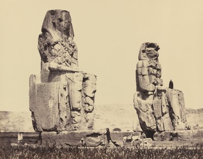 The Statues of the Plain, Thebes by Francis Frith
