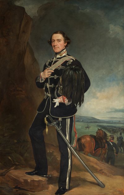 The 2nd Lord de Tabley as Colonel Commandant of the Earl of Chesters Yeomanry Cavalry by Francis Grant