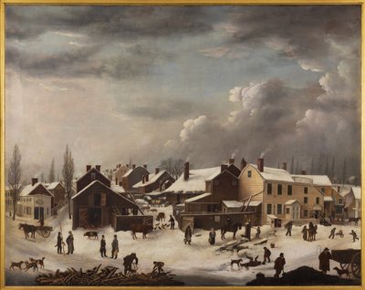 Winter Scene in Brooklyn, c.1819-1820 by Francis Guy