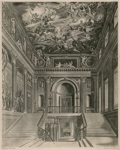 Buckingham Palace, Staircase by Francis Phillip Stephanoff