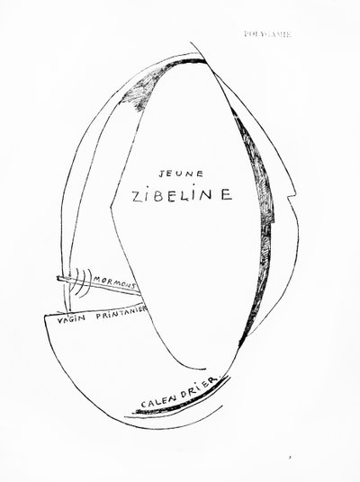 Poems and Drawings of the Girl Born Without a Mother, no.15, published by Imprimeries Reunies, Lausanne by Francis Picabia