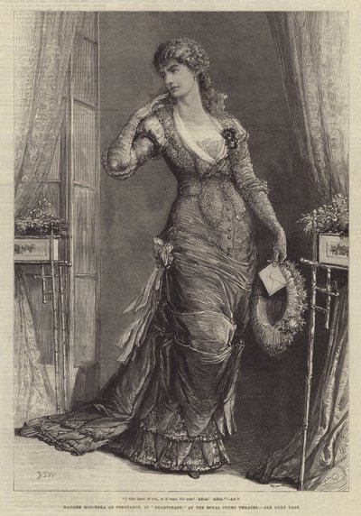 Madame Modjeska as Constance, in Heartsease, at the Royal Court Theatre by Francis S. Walker