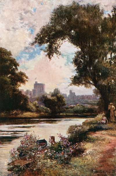 Windsor Castle from Near Eton Lock by Francis S. Walker