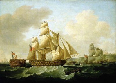 Episodes of the Napoleonic Wars: the triumphant return with the fugitives captured by Richard Strachan, off the coast of Rochefort, November 4 by Francis Sartorius