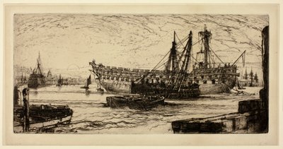 Breaking Up of the Agamemnon, No. 1 by Francis Seymour Haden