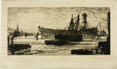 Breaking Up of the Agamemnon, No. 1 by Francis Seymour Haden