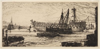 Breaking up of the “Agamemnon” by Francis Seymour Haden